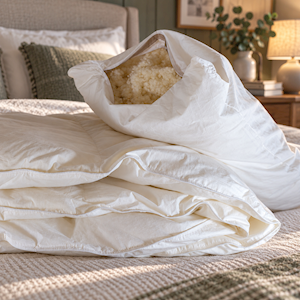 British Wool Filled Pillow With Zip